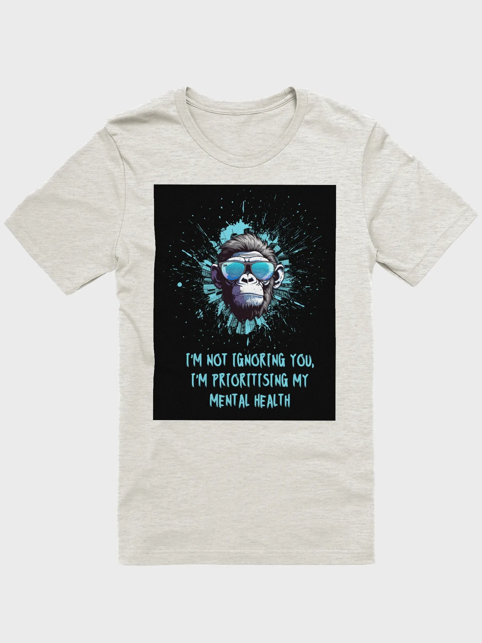 I'm Not Ignoring You Monkey T-Shirt Sarcastic Funny T-Shirt Light Colours product image (1)