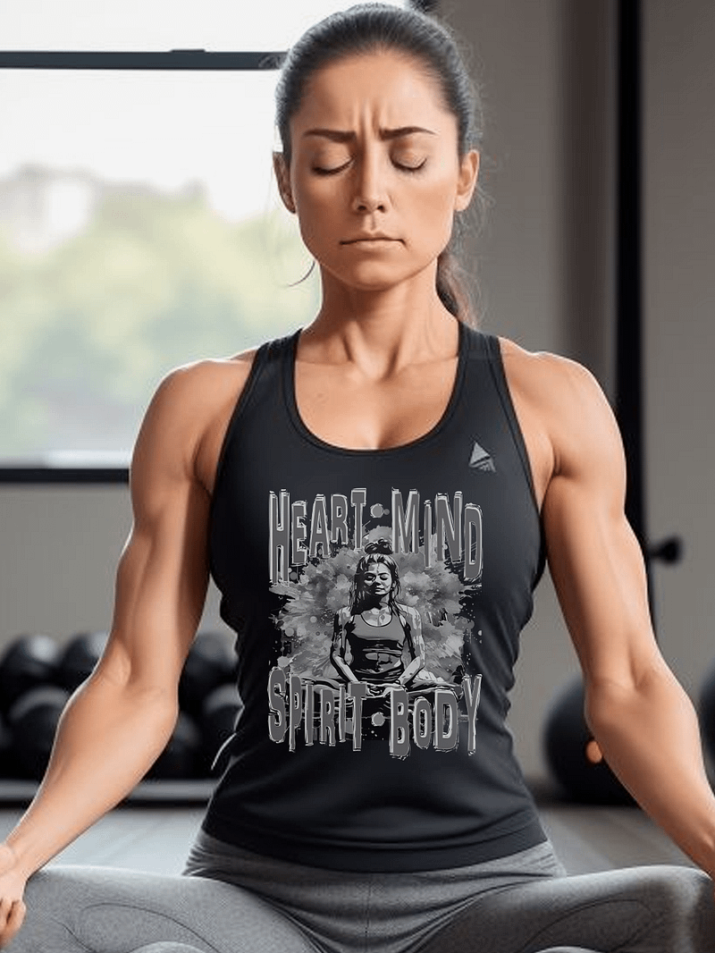 Takes Heart Mind Spirit Body Fitness Meditation Trainer Tank Top