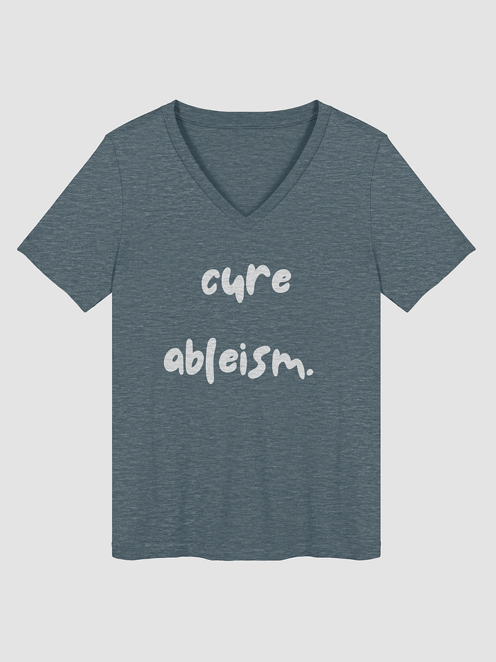 Cure ableism Relaxed V-Neck Tee product image (2)