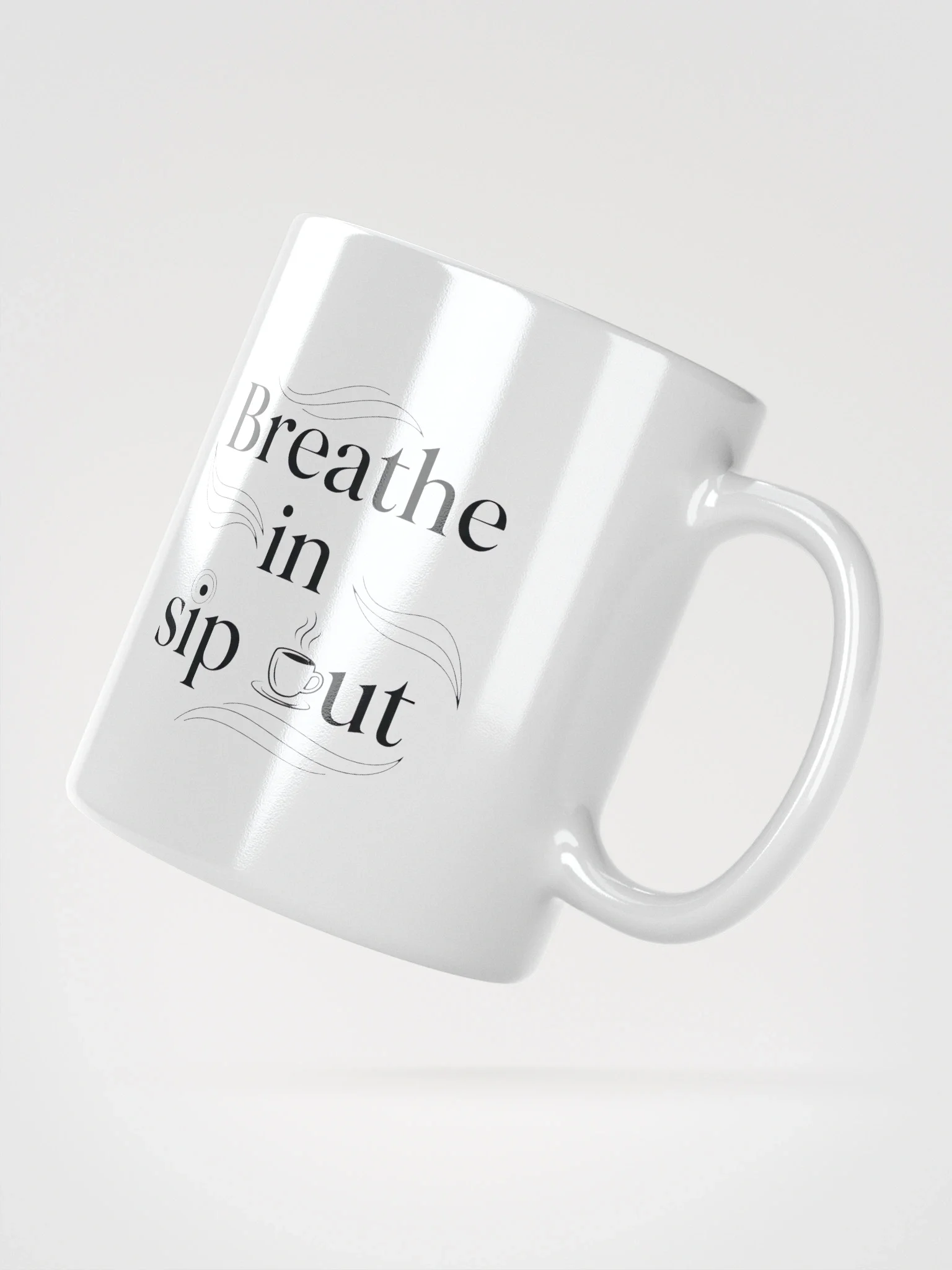 Breathe In Sip Out Mug – Inspirational Coffee Cup for Mindfulness & Relaxation, Perfect Gift for Stress Relief Lovers product image (3)