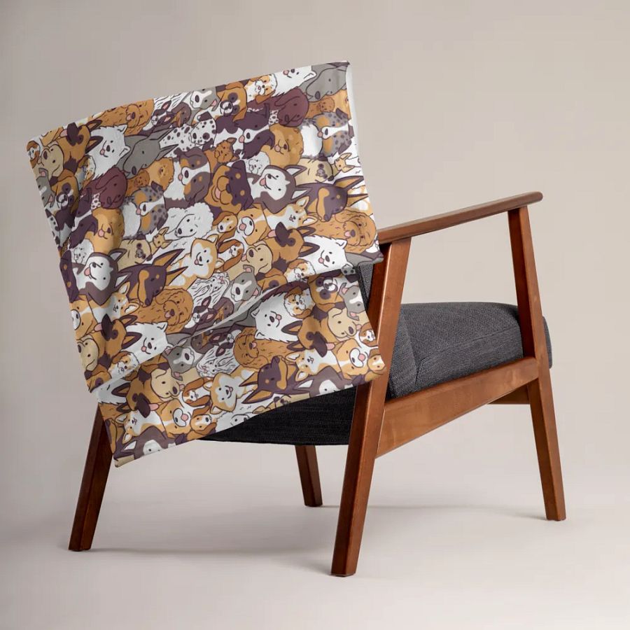 Whimsical Dogs Throw Blanket product image (4)