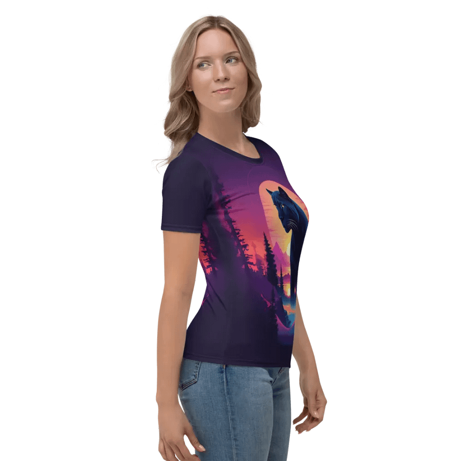 Cougar Panther Sunset All Over Print T-shirt product image (4)