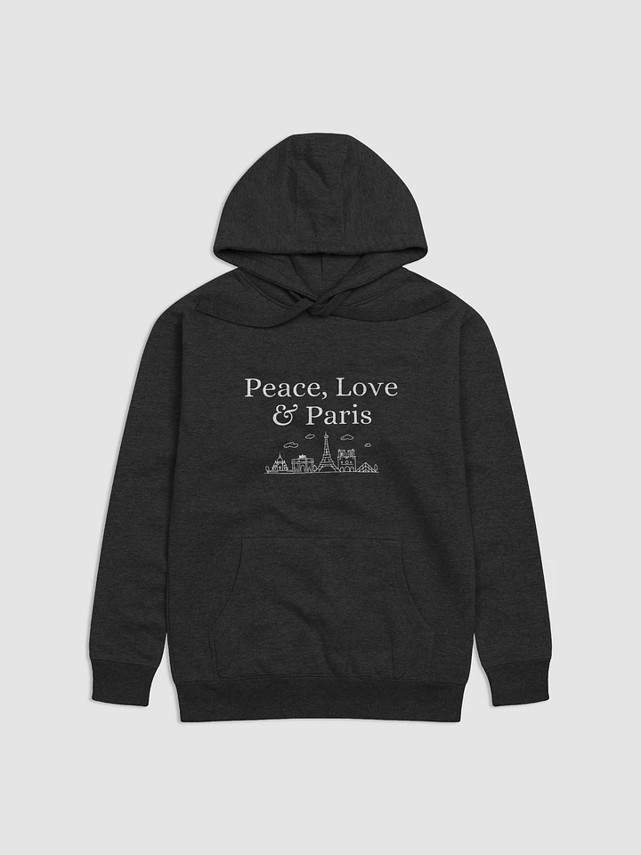 Peace, Love and Paris with Monuments Unisex Premium Hoodie product image (8)