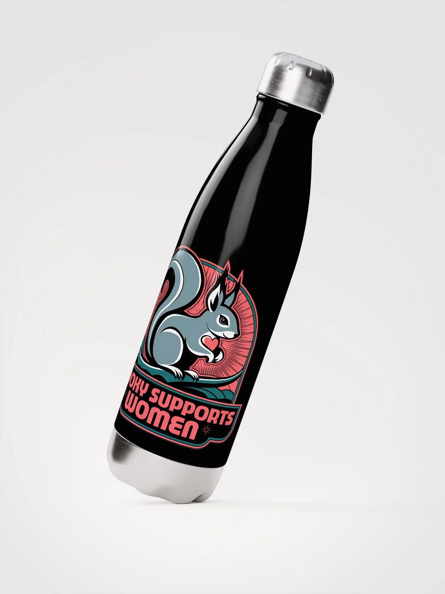 Water Bottle: Pooky Supports Women, Pink Stylized product image (2)