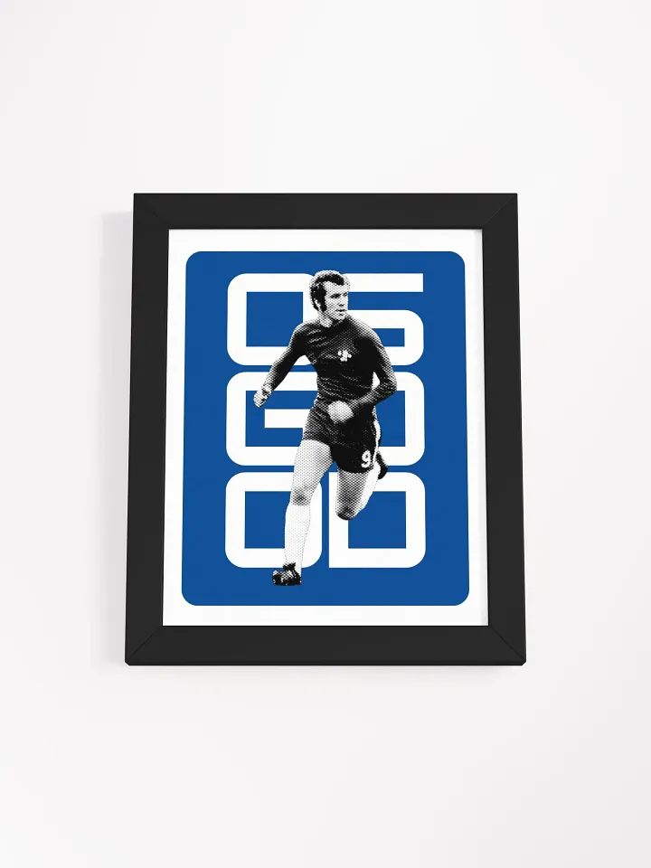 Peter Osgood BW Chelsea Name Art Framed Print product image (2)