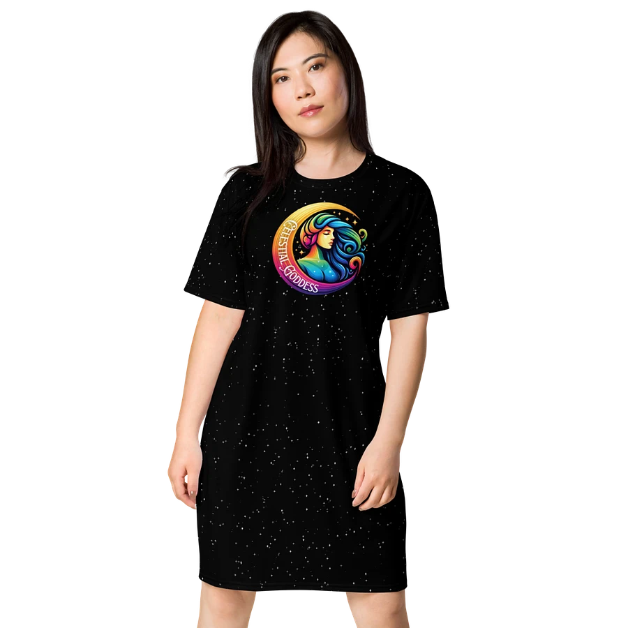 Celestial Crescent Moon T-Shirt Dress product image (4)