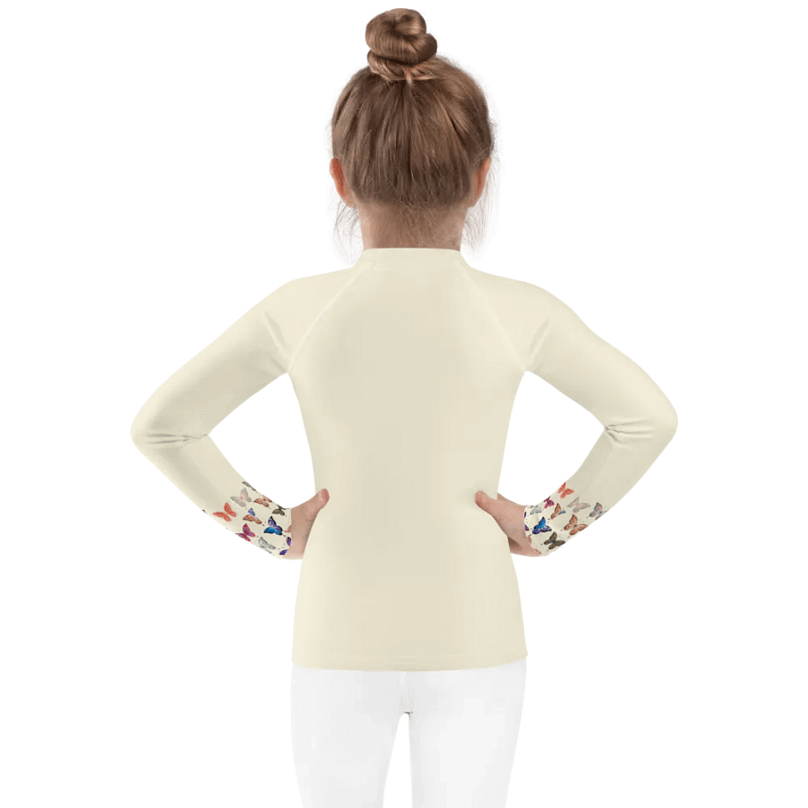 Butterfly Magic Kids Cream Rash Guard product image (2)