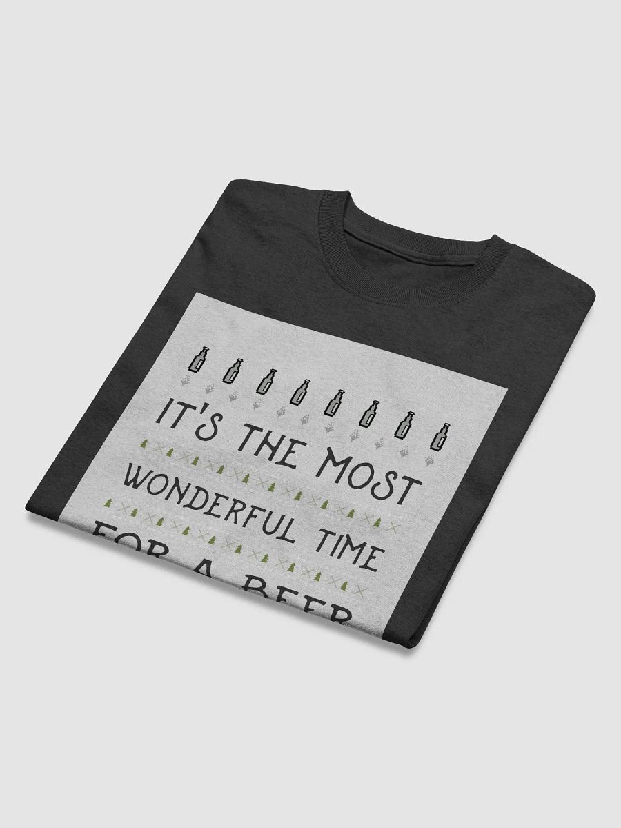 "The Most Wonderful Time for a Beer" Gildan Heavyweight T-Shirt - Festive Humor Style product image (3)