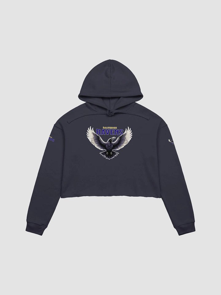 Lady's Fierce Ravens Fleece Crop Hoodie | NFL | Home Locker product image (1)