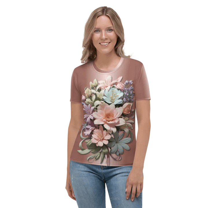 Floral Themed All Over Print T-shirt product image (2)