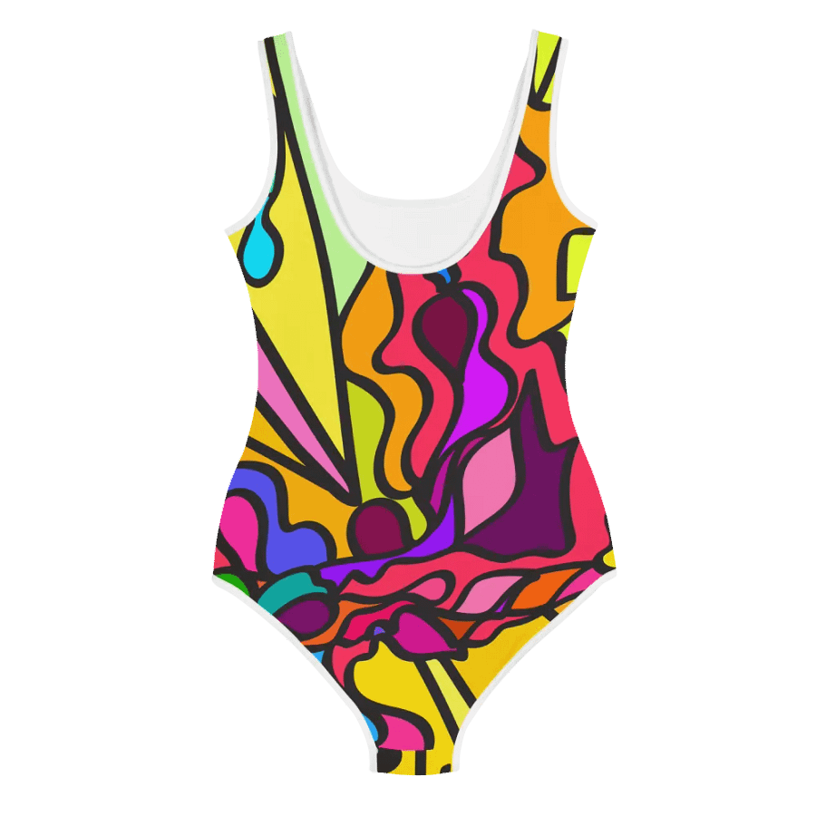 Vibrant Dreams Youth Swimsuit - Wave at Sunset product image (4)