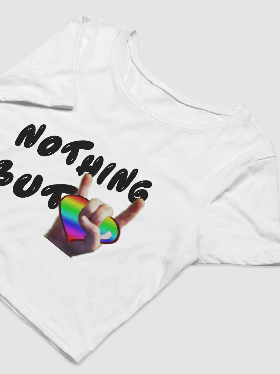 Nothing But Love - Pride Edition - Black Text - Women's Crop Tee product image (3)