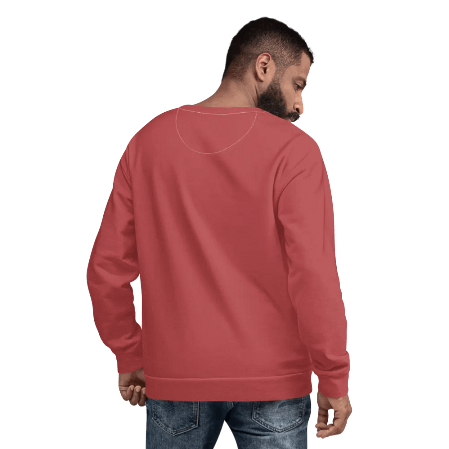 Plain Brick Red Soft Summer Unisex Recycled Polyester Heavyweight Premium Sweatshirt by Treasure Pie product image (9)