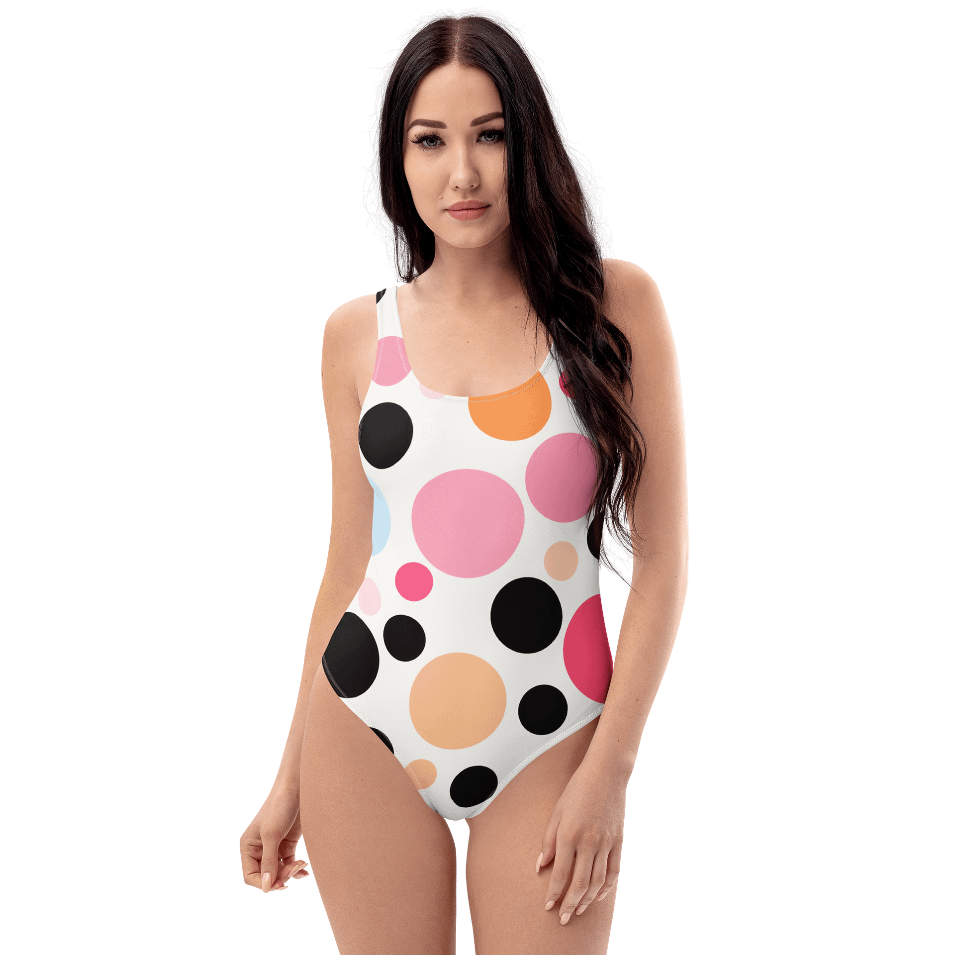 Women’s Multi-Colored Polka Dot One-Piece Swimsuit product image (1)