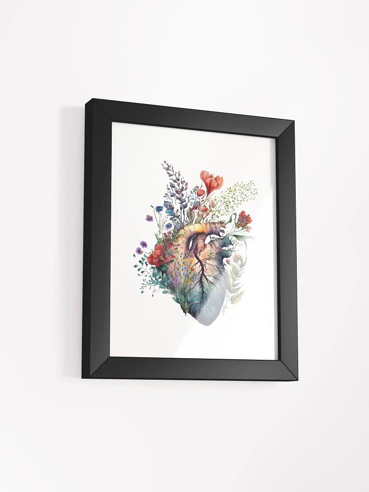 Floral Anatomy Heart Framed Print product image (24)