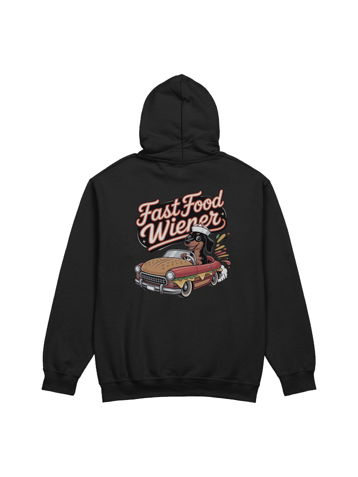Fast Food Wiener Hoodie – Retro Drive-Thru Dachshund Delight product image (6)
