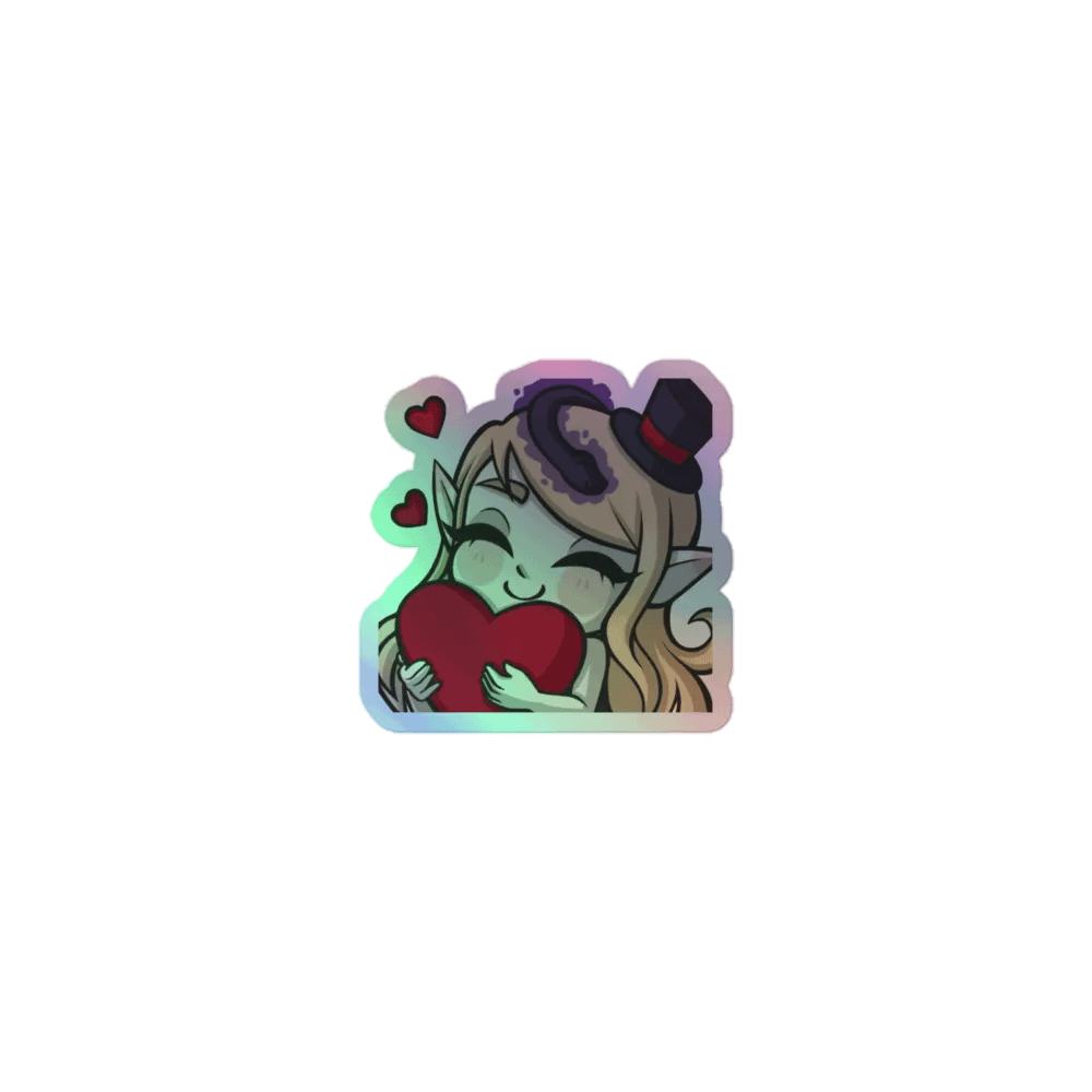 Love Emote Sticker Holographic product image (1)
