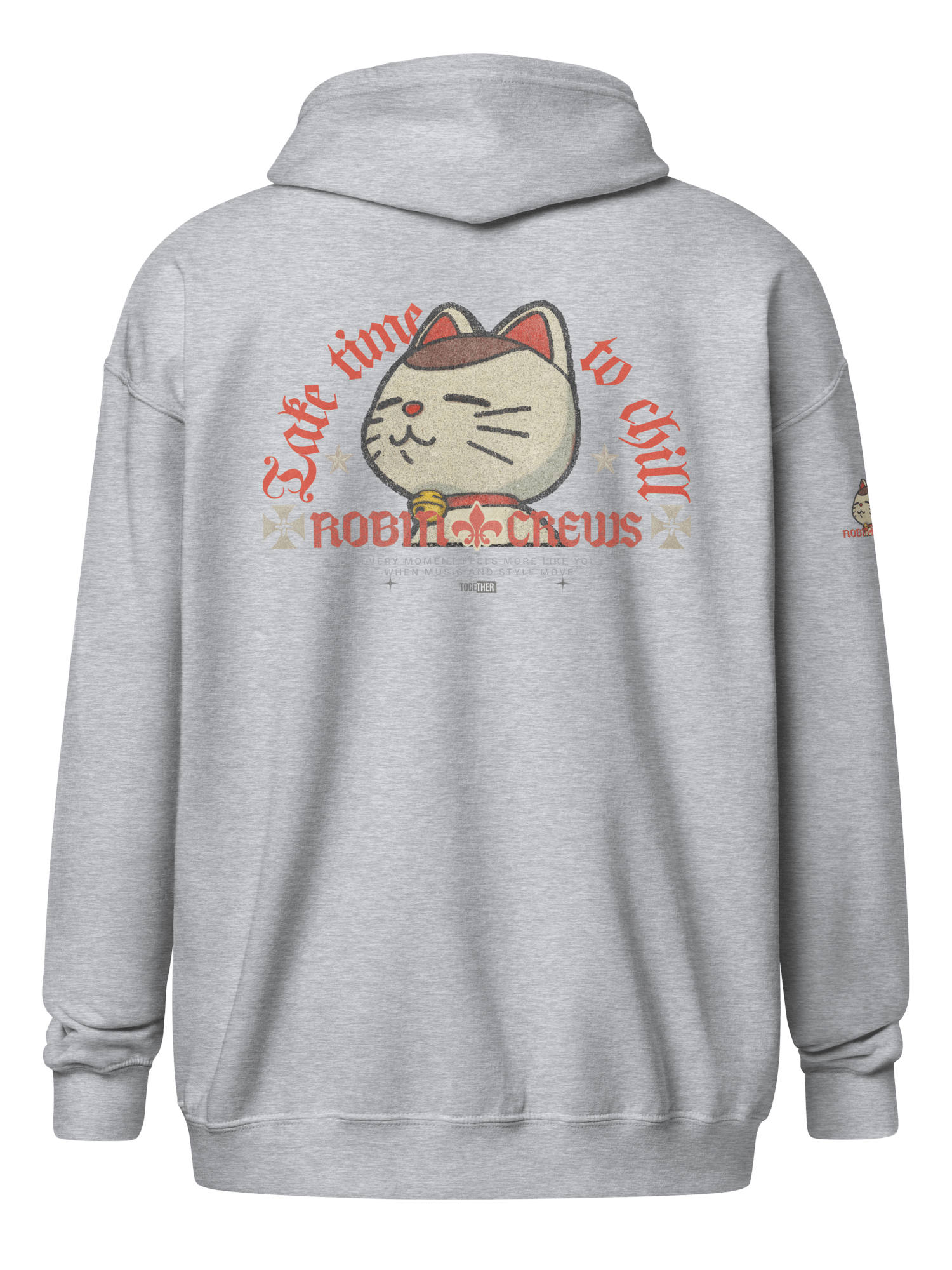 Cat Zip Hoodie with Chill Vibes product image (3)