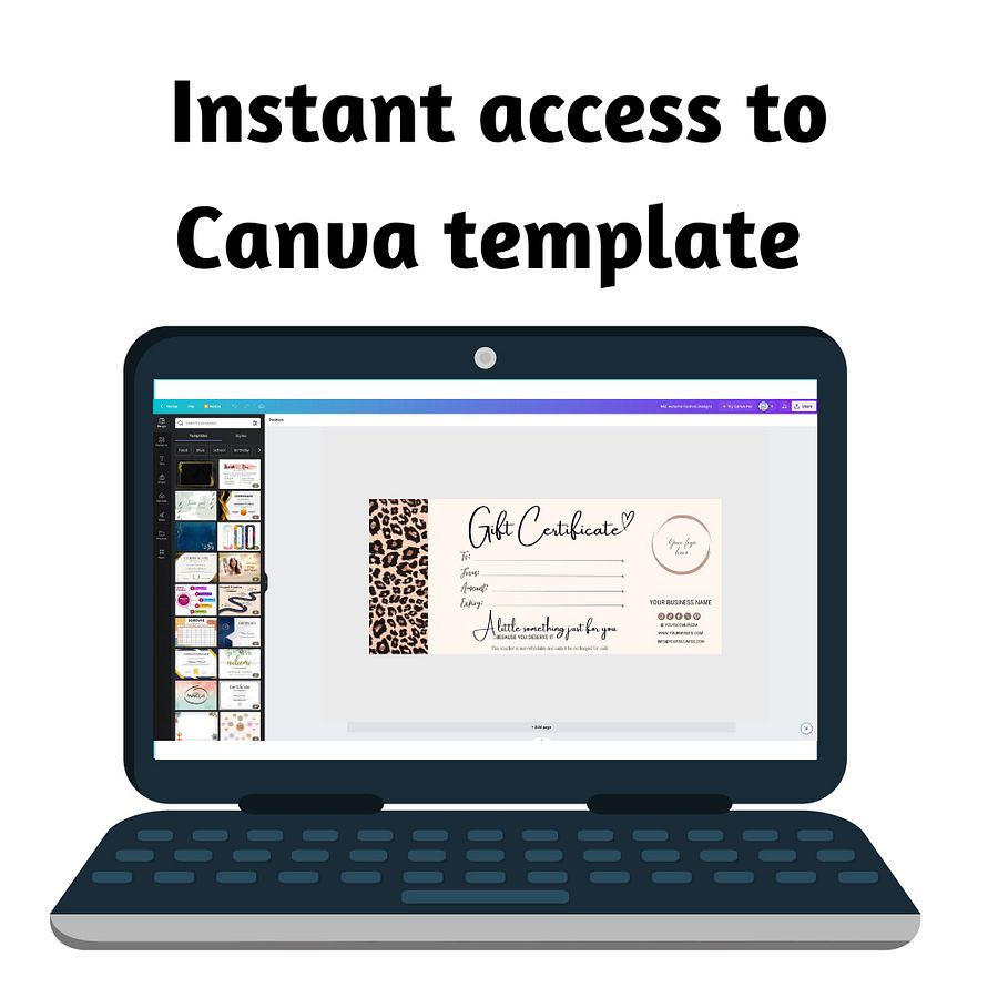 Leopard - Gift Certificate Template product image (6)