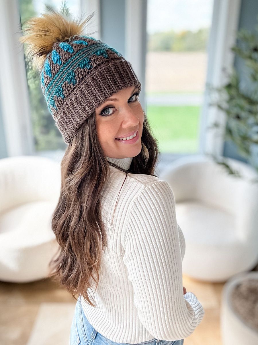 Autumn's Charm Mosaic Hat Crochet Pattern product image (5)