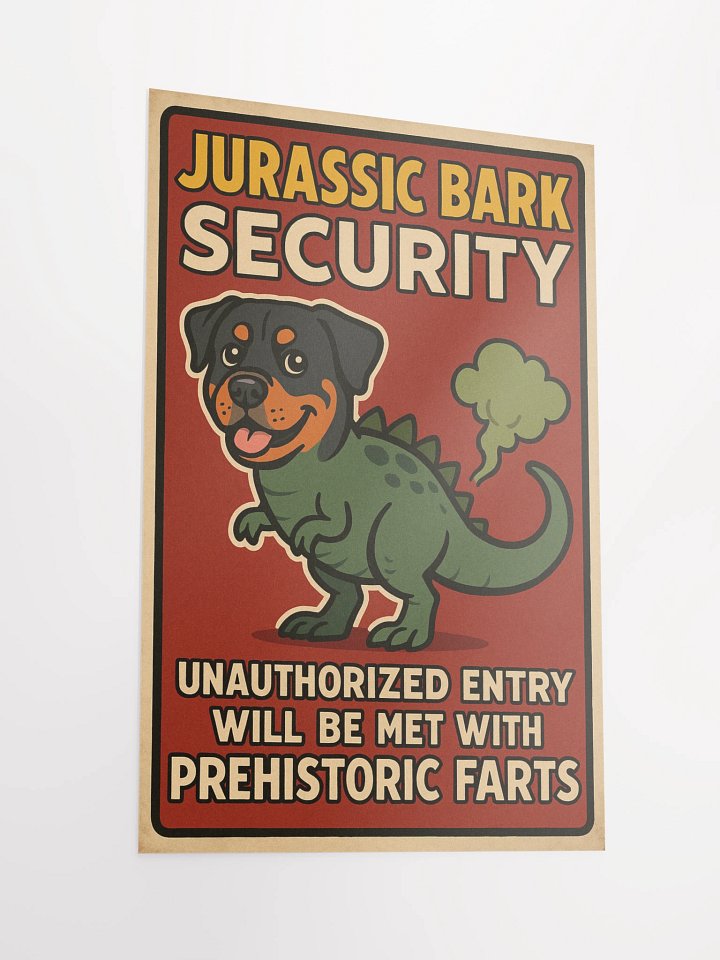 Rottweiler Jurassic Bark Poster product image (4)
