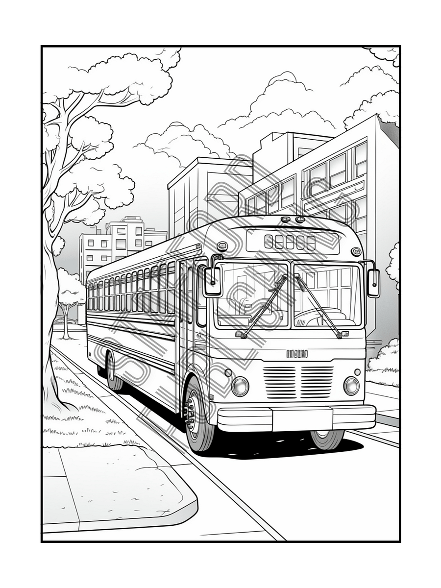 Boys & Girls Transportation Coloring Book Printable Version product image (9)