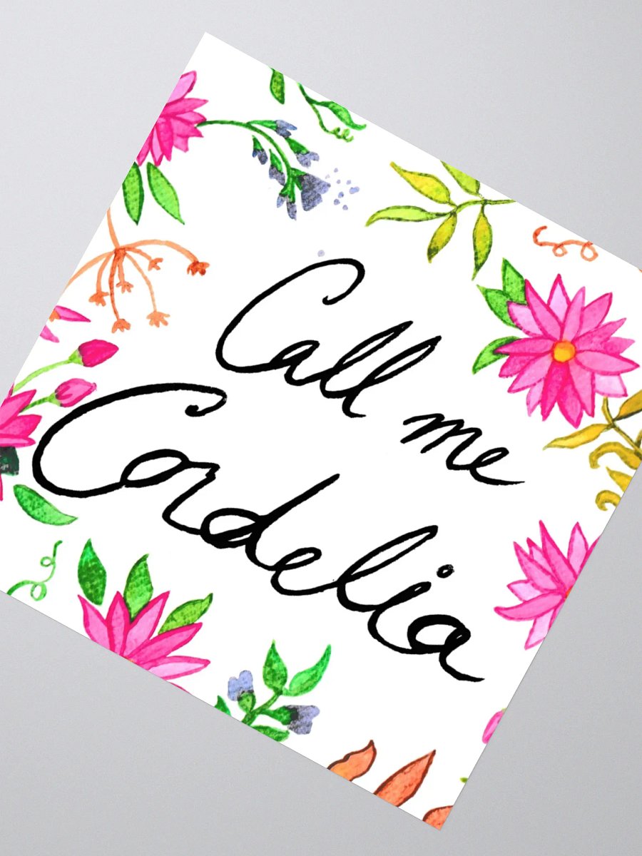 Call Me Cordelia – Pink Flowers Sticker product image (2)