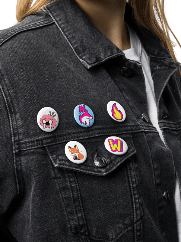 FoxyMandy Emotes Button Pins Set product image (2)