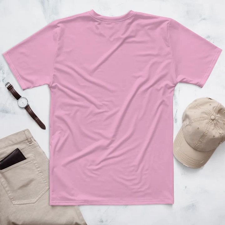 Plain Light Carnation Pink True Summer Men's Crewneck Polyester Heavyweight Premium T-Shirt by Treasure Pie product image (2)
