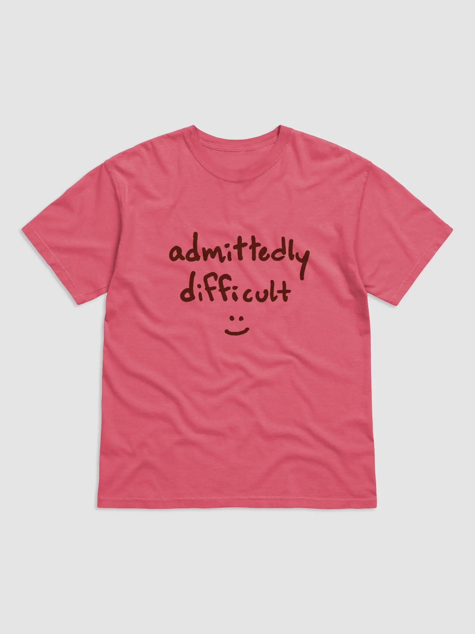 admittedly difficult (#440E00) garment-dyed tee product image (1)