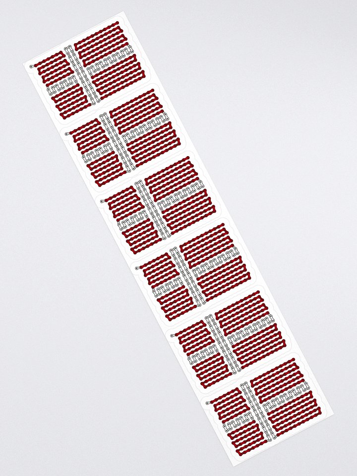 Denmark Bike Chain Flag Sticker 6 Pack product image (2)