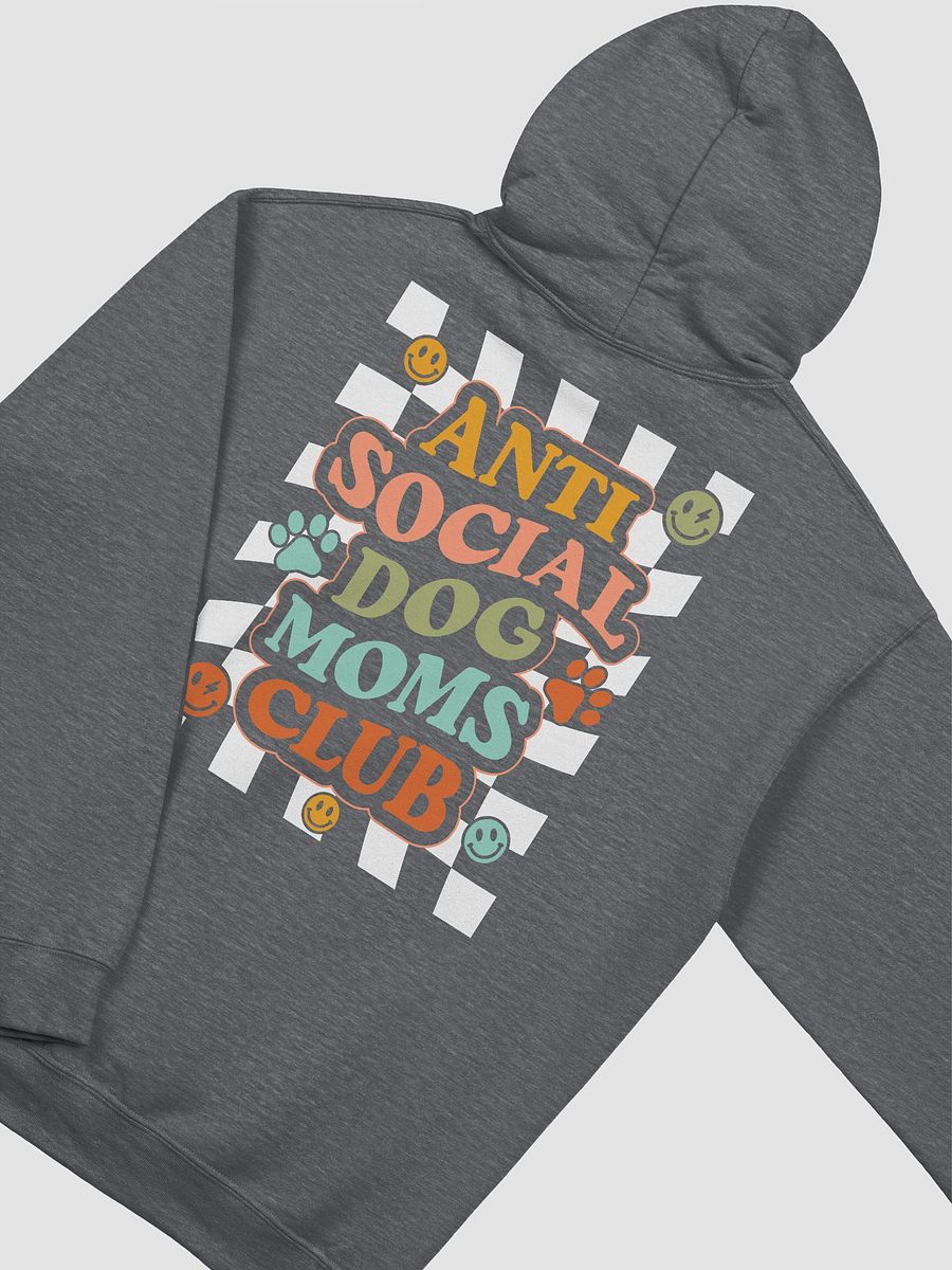 Anti Social Dog Moms Club Retro Checkerboard(Color) Hooded Sweatshirt | Funny Introvert Checkered Hoodie for Dog Moms product image (13)