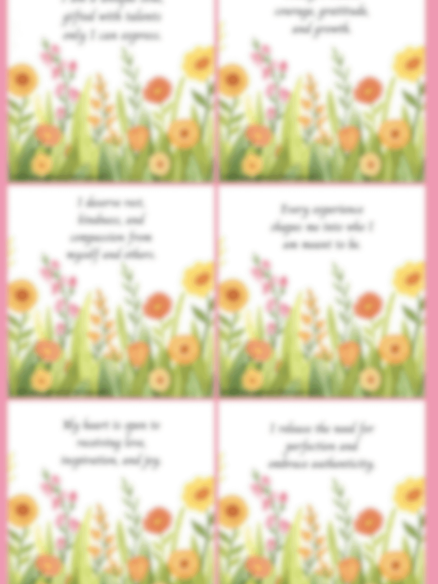 Inspirational Floral Affirmation Cards- Set 2 product image (2)