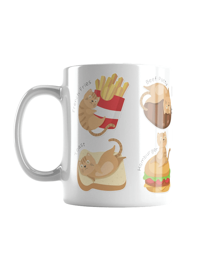 Food + Cat White Glossy Mug product image (2)