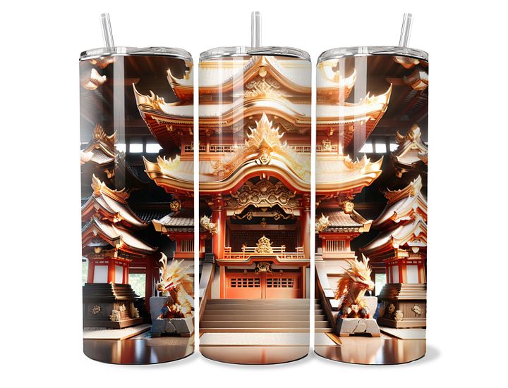 Golden Dragon Temple Tumbler - 20oz Stainless Steel product image (1)