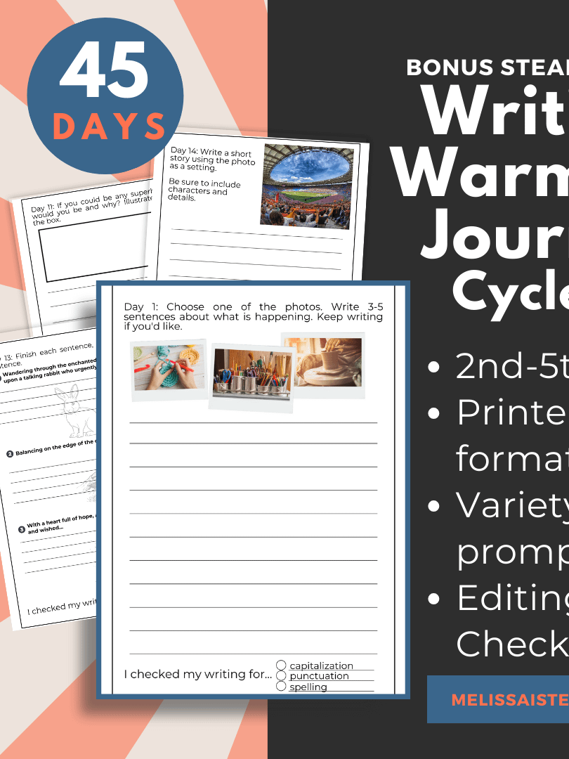 Writing Warm Up Journal FULL YEAR for 2nd-5th Grade Printable, 180 Days product image (4)