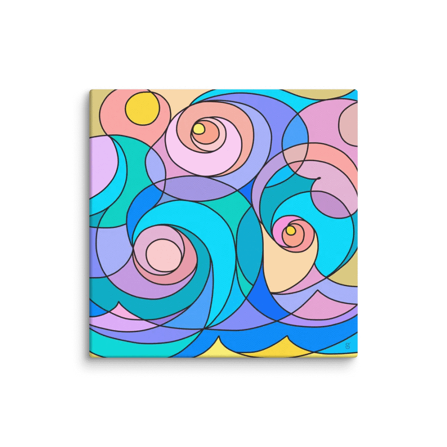 Swirling Dreams Canvas Collection - Abstract Square No. 2 product image (1)
