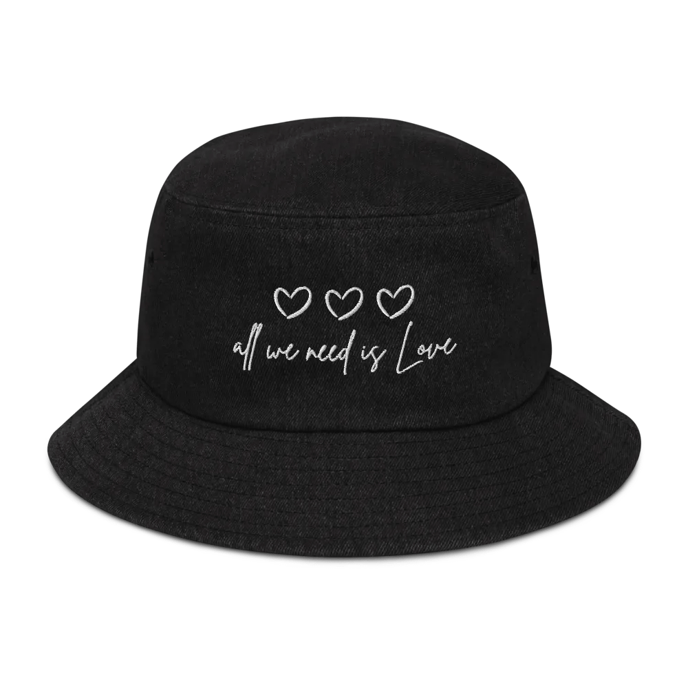 All we need is love | Denim Bucket hat product image (1)