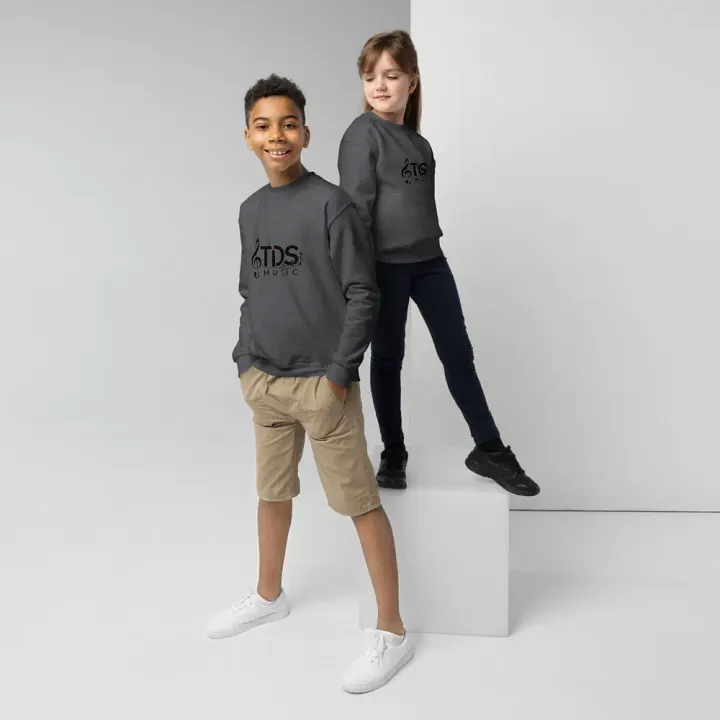 TDS Music Youth Crew Neck Sweatshirt in Blue, White, Black, Red, Gray (XS-XL) product image (1)