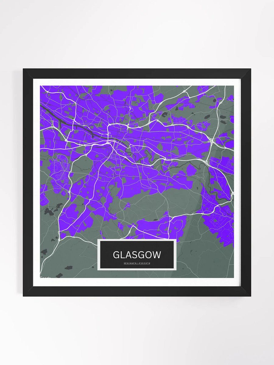 Framed Square Glasgow Art Maps product image (1)