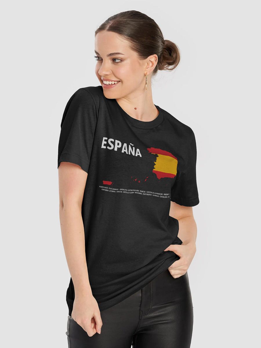 Camiseta manga corta negra - Mapa de España (incluye Puerto Rico) product image (5)