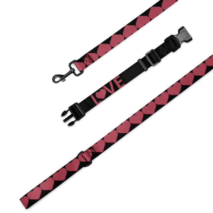 Crimson Cascade Pet Collar & Leash Set product image (1)