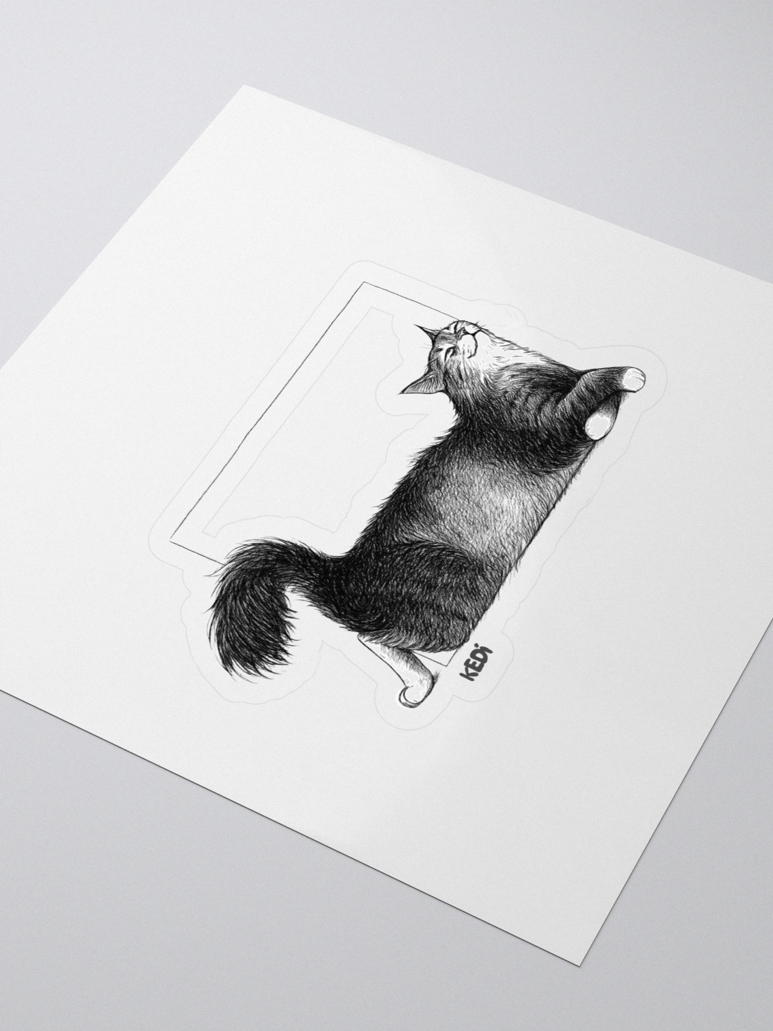 Cat Art Kiss Cut Stickers product image (3)
