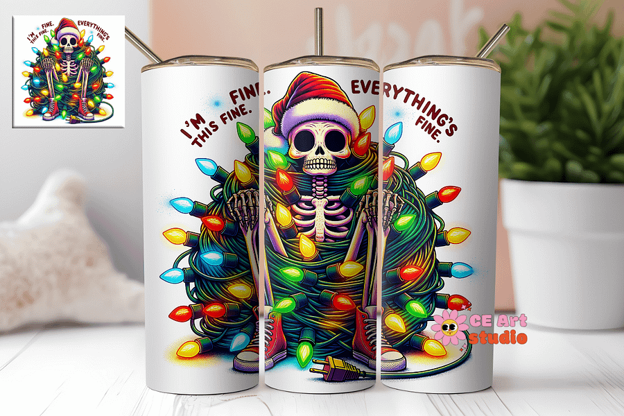 I'm Fine This Fine Everything's Fine Tumbler Wrap PNG product image (1)