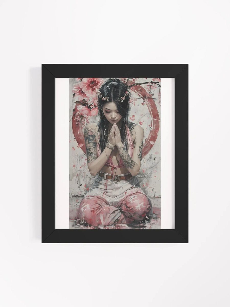 Serene Floral Prayer Matte Poster product image (39)