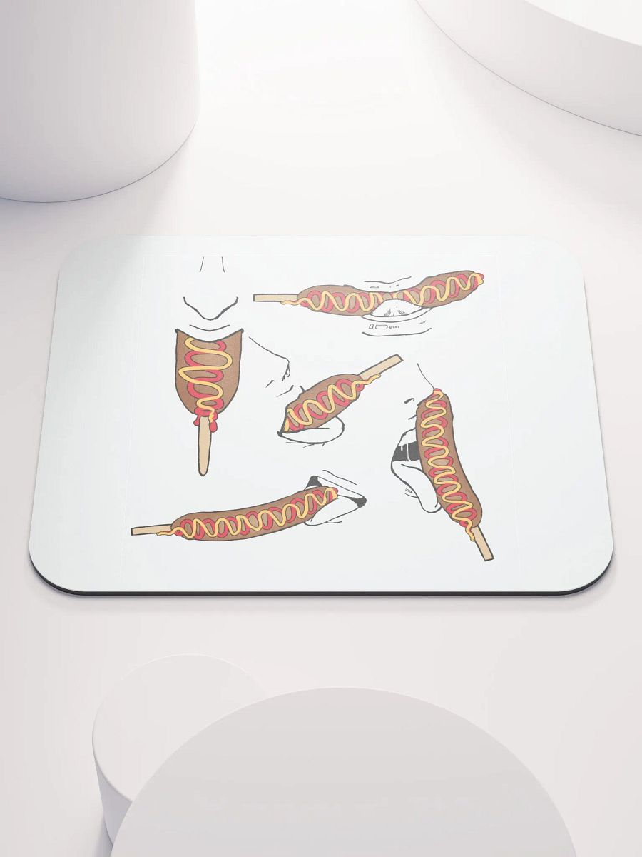 Eating Corn Dog Mouse Pad product image (1)