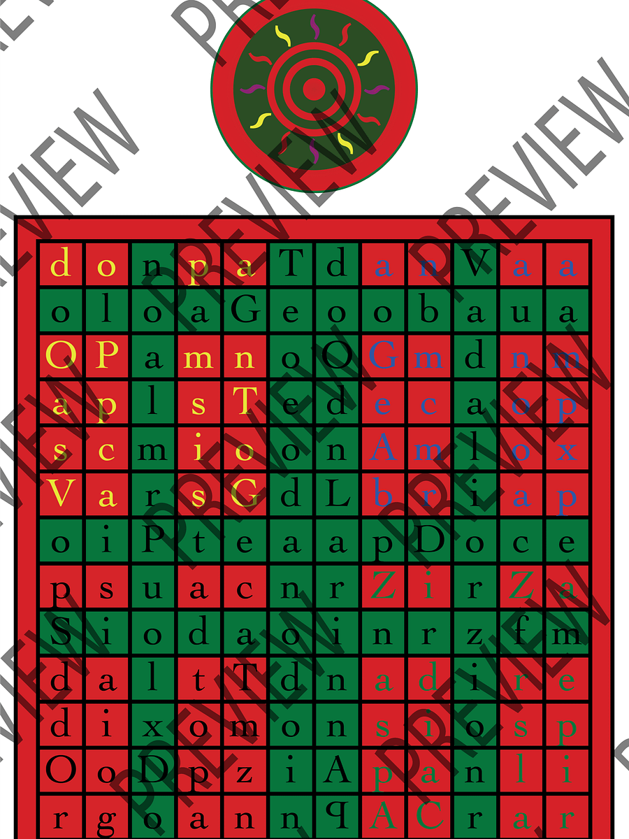 Enochian Elemental Tablets with Flashing Crosses product image (3)