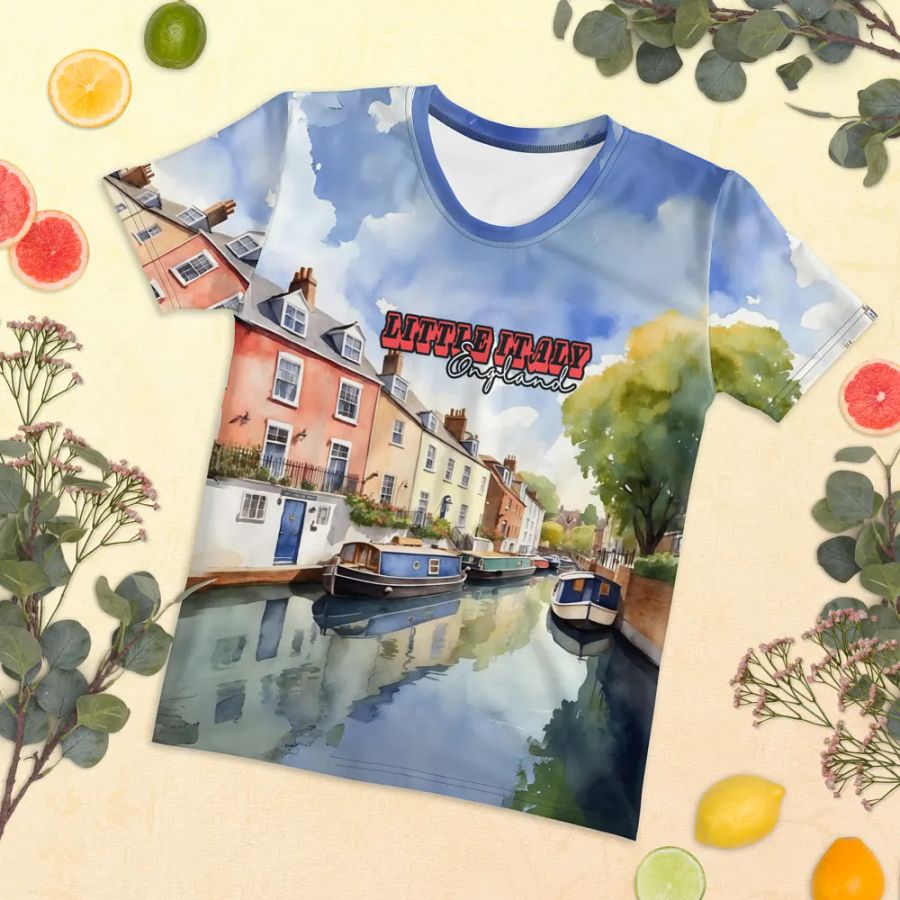 Little Italy - England - All Over Print - Watercolor - T-shirt product image (11)