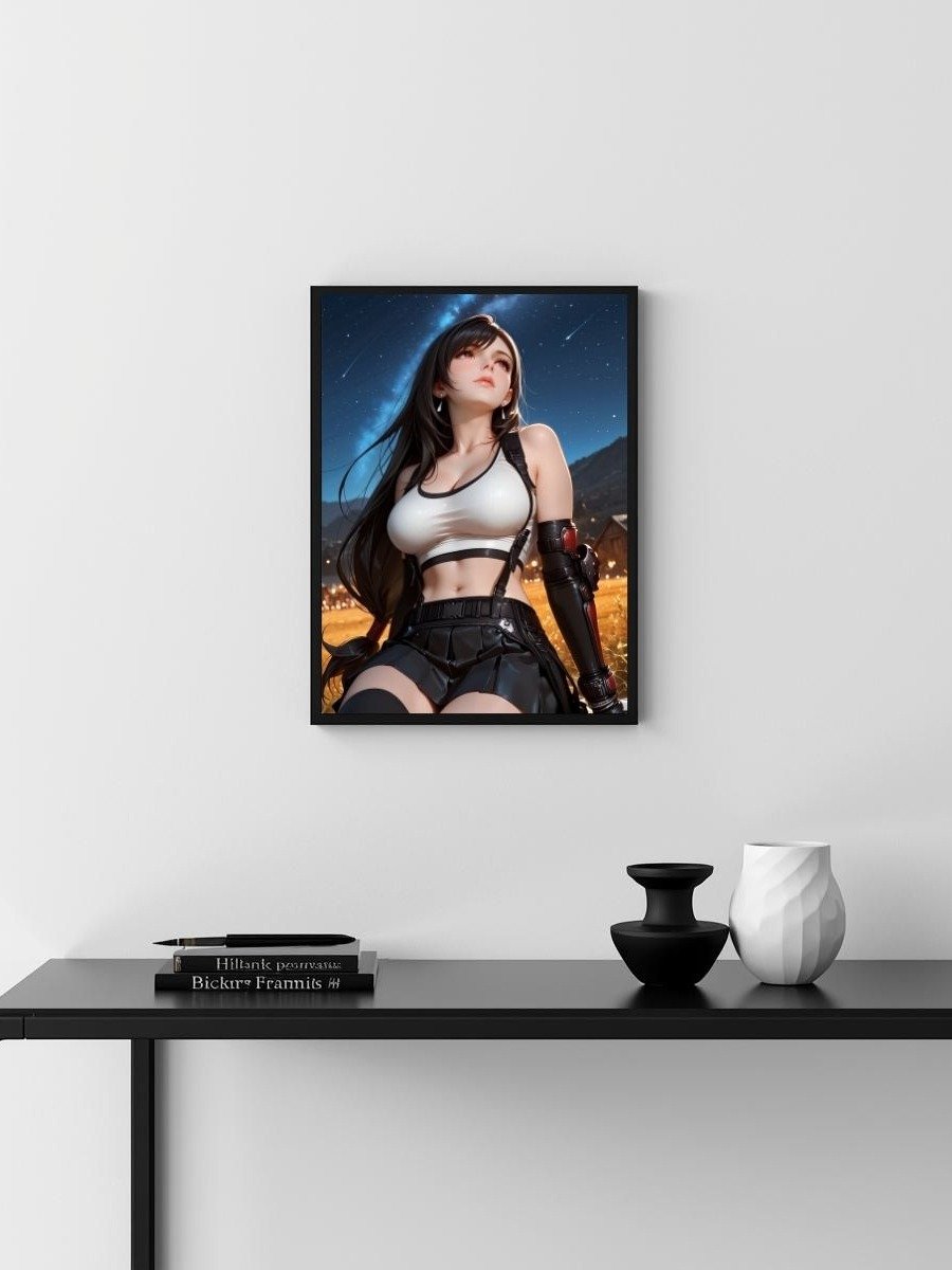 Final Fantasy VII Tifa Starry Night Crop Top – Glossy 8x10 Metal Print product image (3)