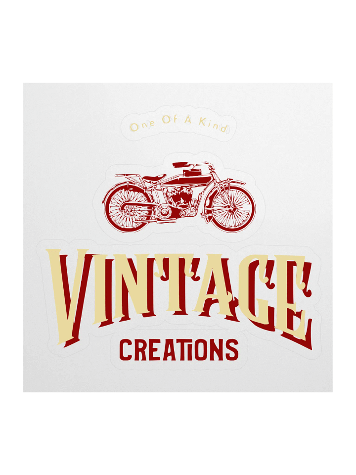 Vintage Motorcycle Kiss Cut Sticker product image (1)